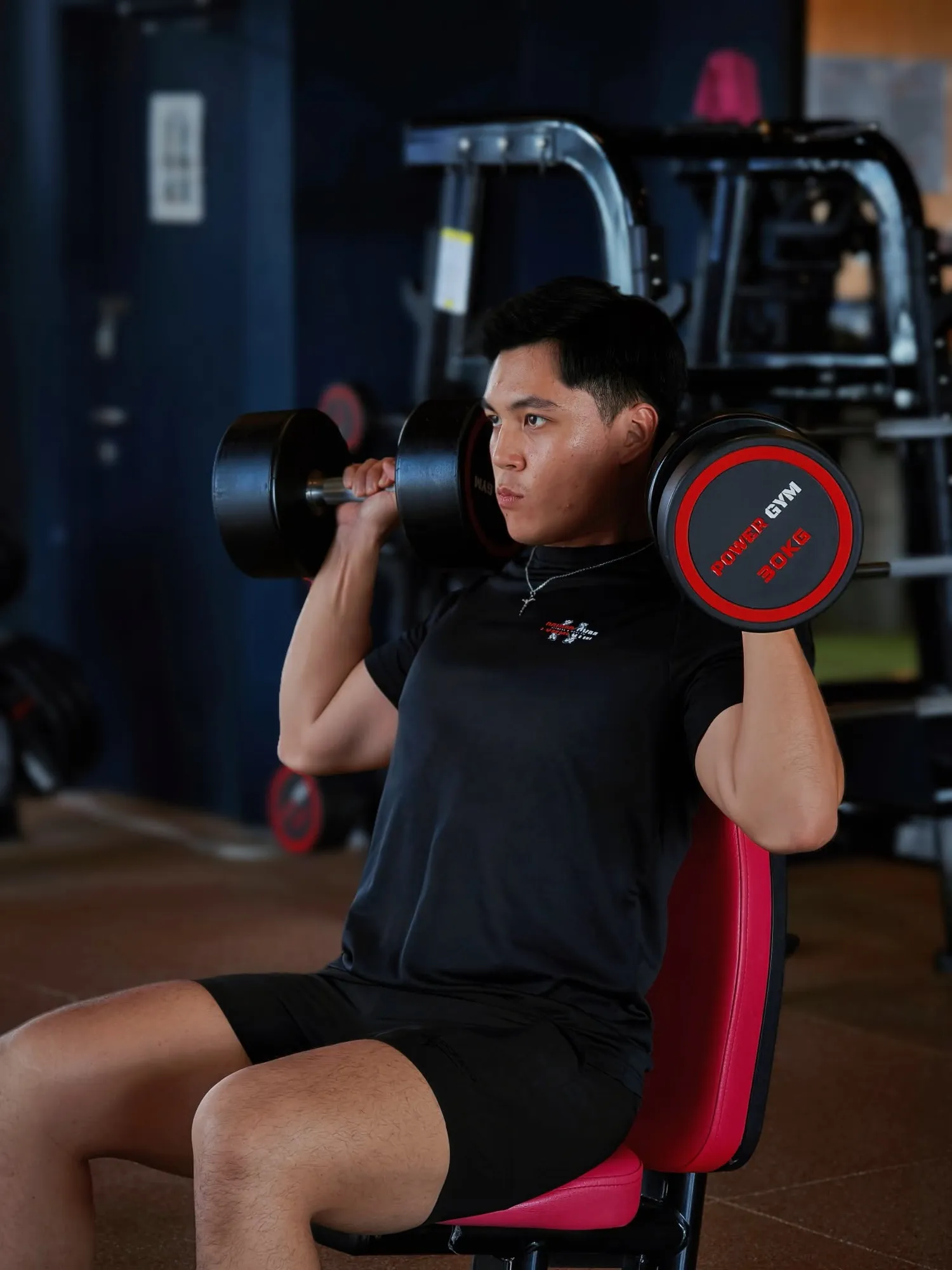 A Power Gym branded 30kg dumbbell